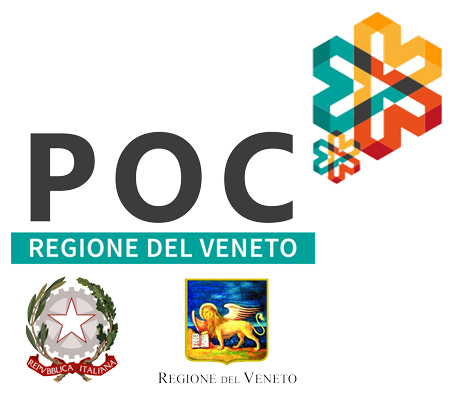 Logo del POC della Regione del Veneto con stemmi ufficiali.